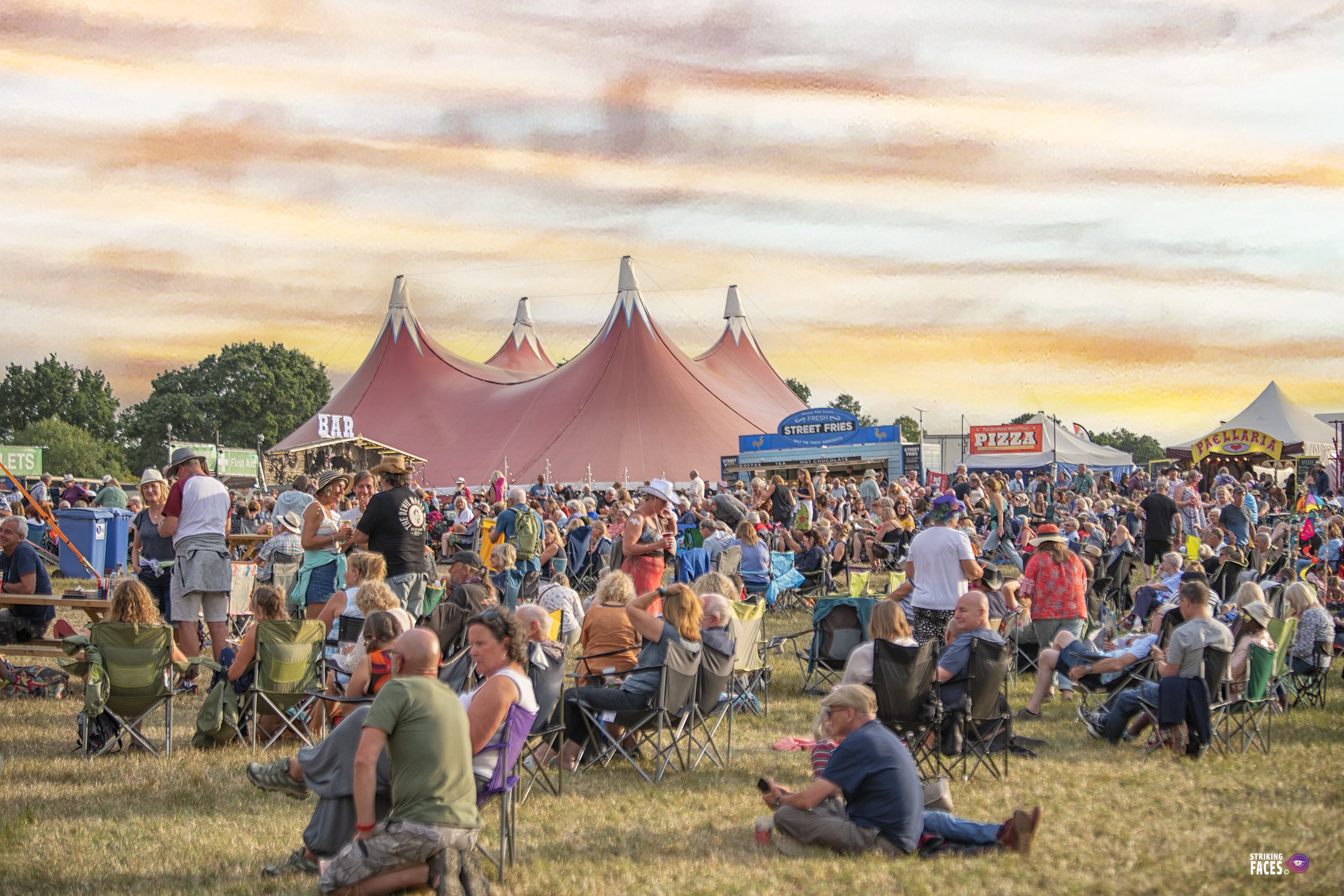 Festival-goers enjoying the atmosphere at Wickham Festival in Hampshire. Image supplied courtesy of Wickham Festival.
