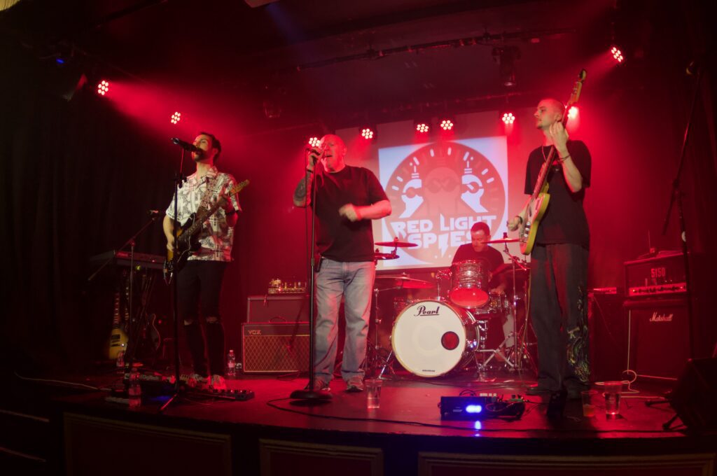 Red Light Spies performing live at The Stage Door in Southampton during the RSTE Promotions Launch Party, June 2026.